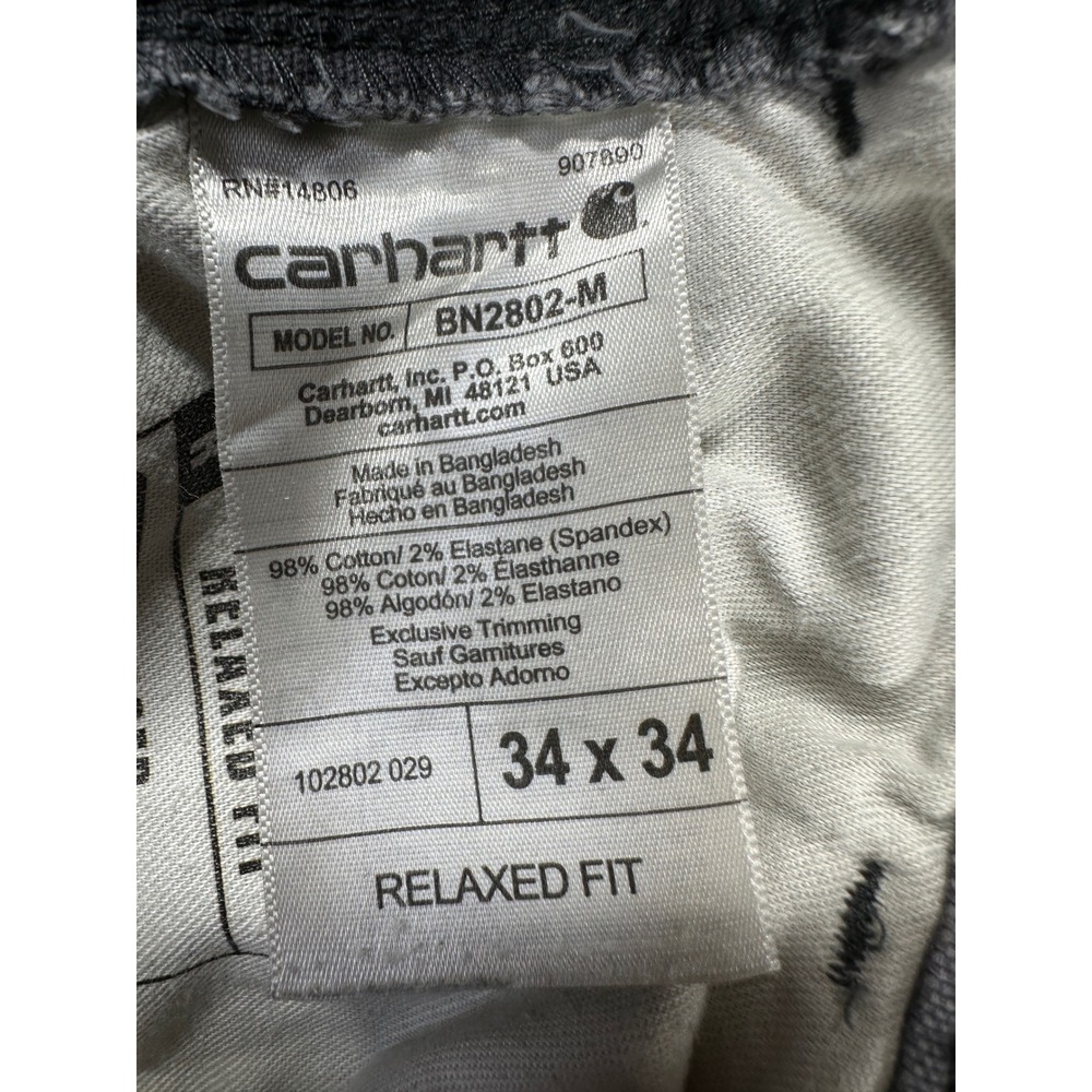 Carhartt Rugged Flex Double-Front Utility Work Pant Mens 34x34 Shadow Distressed - Picture 8 of 13
